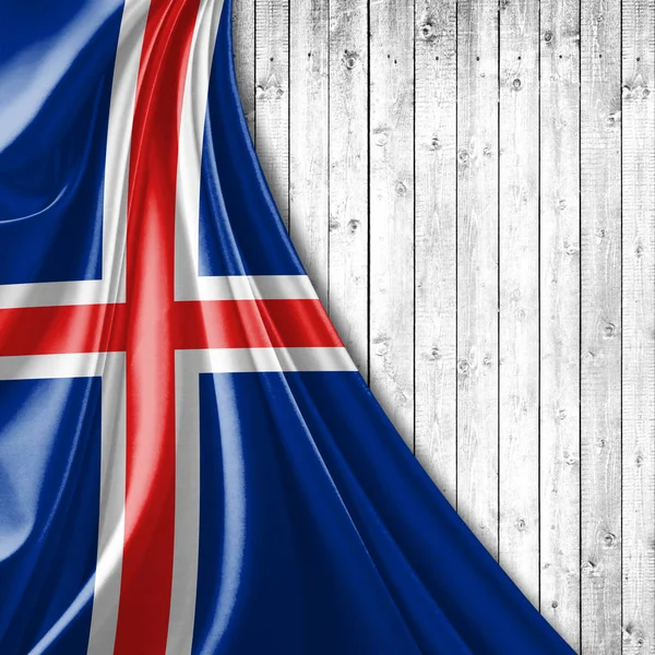 Bandera Islandia Con Espacio Copia Para Texto Ilustración — Foto de Stock