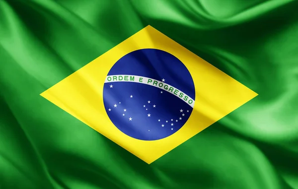 Flagge Brasiliens Mit Kopierplatz Für Ihren Text Illustration — Stockfoto