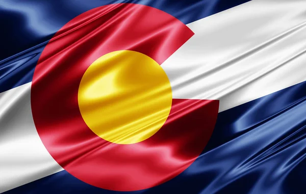 Flag of  Colorado  with copy space for your text  - 3D illustration