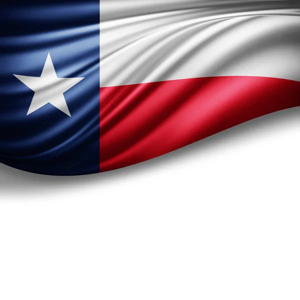 Vlajka Státu Texas Kopií Prostor Pro Text Bílém Pozadí Ilustrace — Stock fotografie