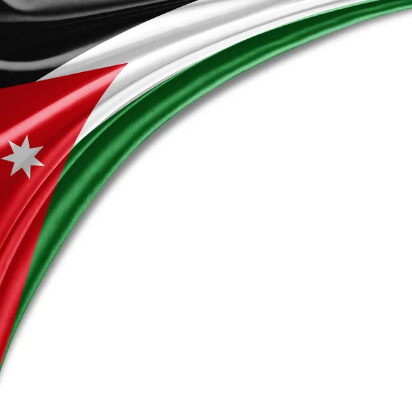 Σημαία Της Ιορδανίας Αντίγραφο Χώρο Για Κείμενο Απεικόνιση — Φωτογραφία Αρχείου