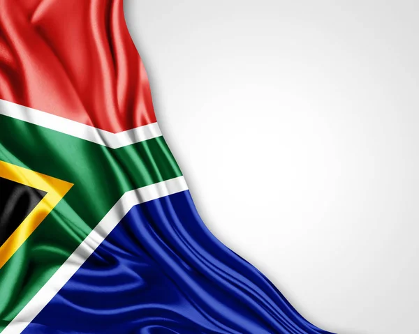 Vlag Van Zuid Afrika Met Kopie Ruimte Voor Tekst Illustratie — Stockfoto