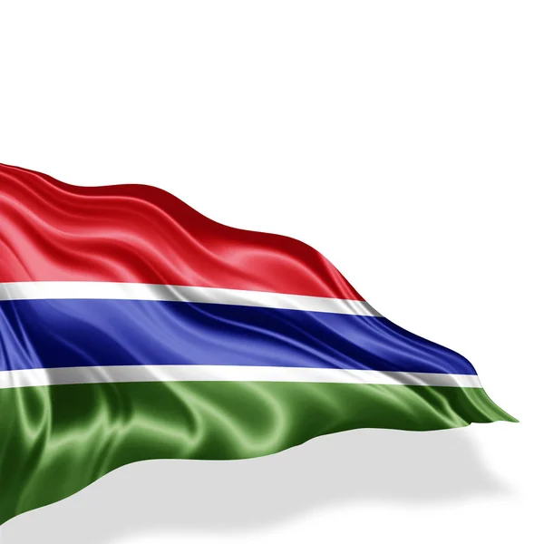 Flag Gambia Copy Space Your Text Illustration — Stock Photo, Image