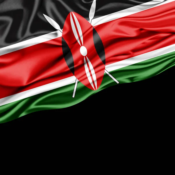 Bandera Kenia Con Espacio Copia Para Texto Ilustración —  Fotos de Stock