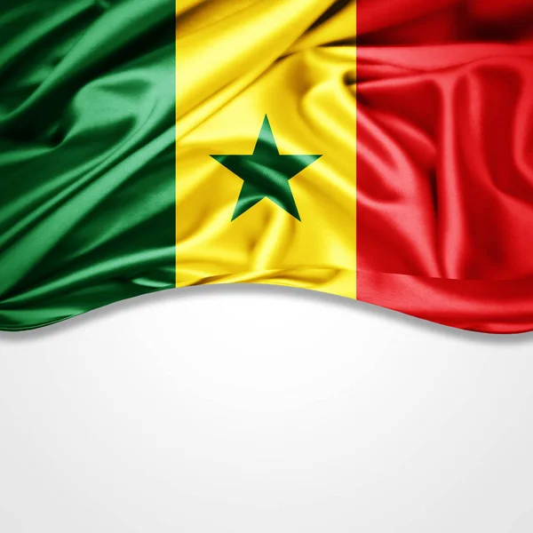 Bandera Senegal Con Espacio Copia Para Texto Ilustración —  Fotos de Stock