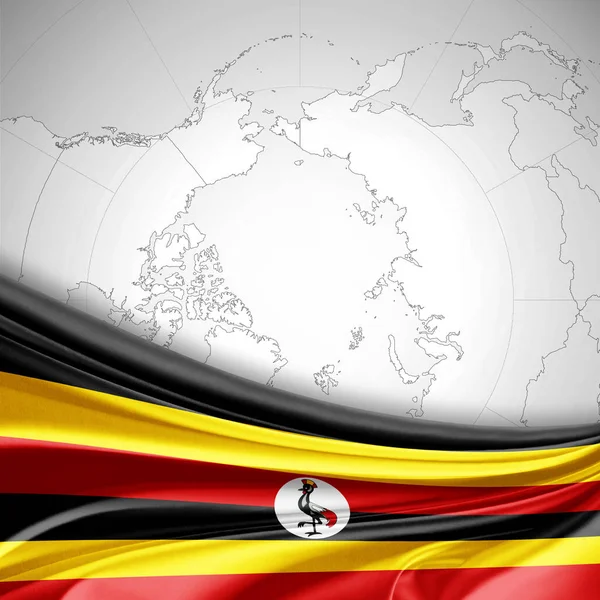 Bandeira Uganda Com Espaço Cópia Para Seu Texto Ilustração — Fotografia de Stock