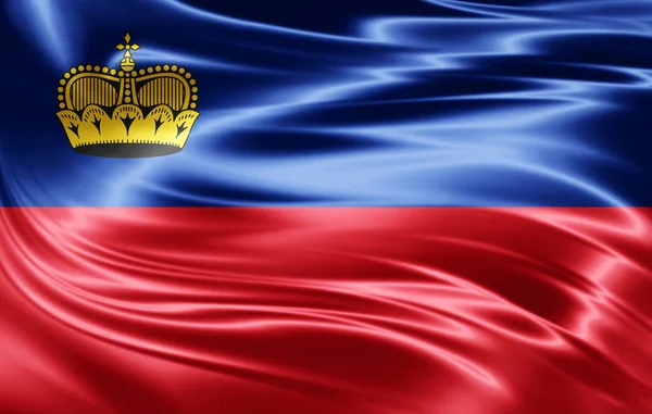 Bandera Liechtenstein Con Espacio Copia Para Texto Ilustración —  Fotos de Stock