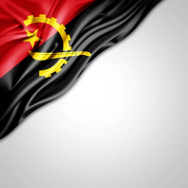 安哥拉国旗与复制空间为您的文本 — 图库照片