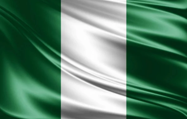 Vlag Van Nigeria Met Kopie Ruimte Voor Tekst Illustratie — Stockfoto