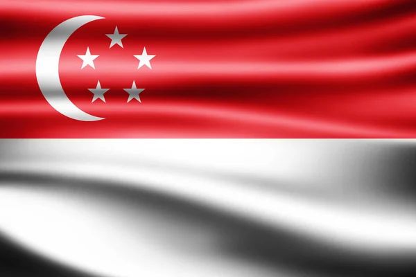 Флаг Сингапура Местом Копирования Текста Иллюстрация — стоковое фото