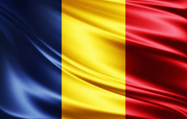 Vlajka Rumunska Kopií Prostor Pro Ilustraci Textu — Stock fotografie