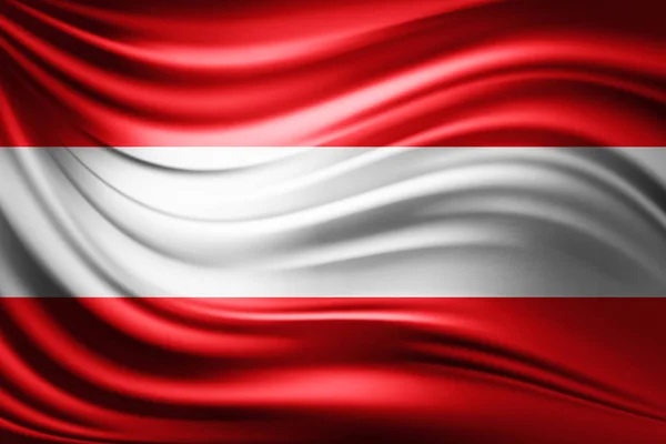 Avusturya Bayrağı Ile Kopya Alanı Metin Çizim Için — Stok fotoğraf