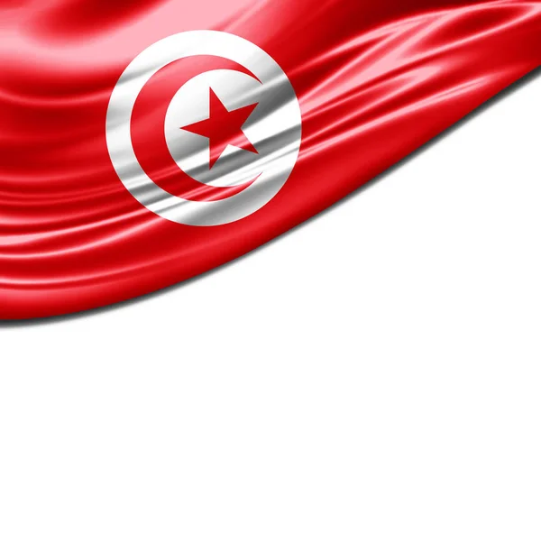 Flaggan Tunisien Med Kopia Utrymme För Din Text Illustration — Stockfoto