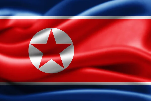 Bandeira Coreia Norte Com Espaço Cópia Para Seu Texto Ilustração — Fotografia de Stock