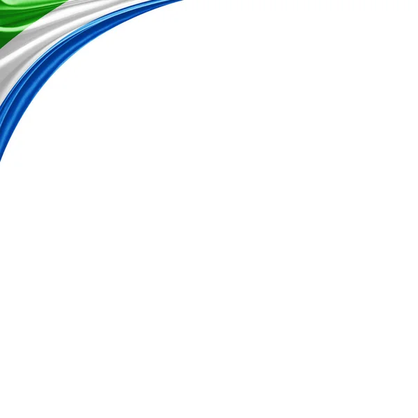 Bandera Sierra Leona Con Espacio Copia Para Texto Ilustración — Foto de Stock