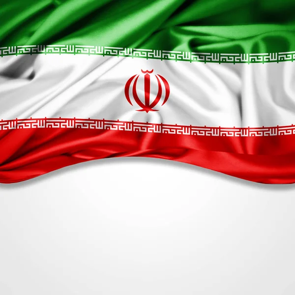 Iran bayrağı ile kopya alanı metin - 3d çizim için    