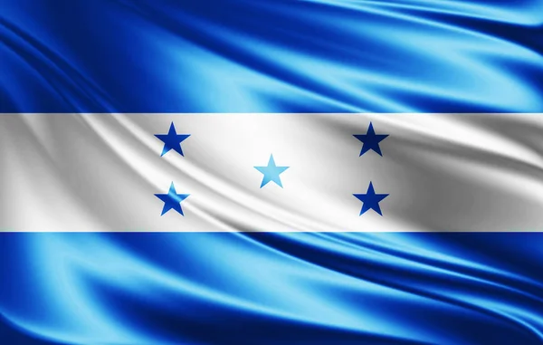 Bandiera Dell Honduras Con Spazio Copia Del Testo Illustrazione — Foto Stock