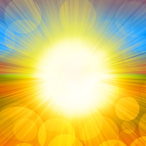 Sonne Mit Strahlen Abstrakter Hintergrund Illustration — Stockfoto
