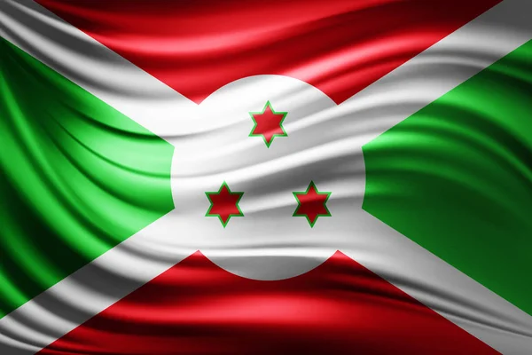 Bandera Burundi Con Espacio Copia Para Texto Ilustración — Foto de Stock