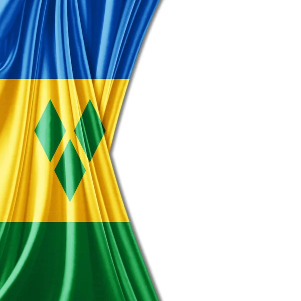 Flagge Von Saint Vincent Mit Kopierplatz Für Ihren Text Illustration — Stockfoto