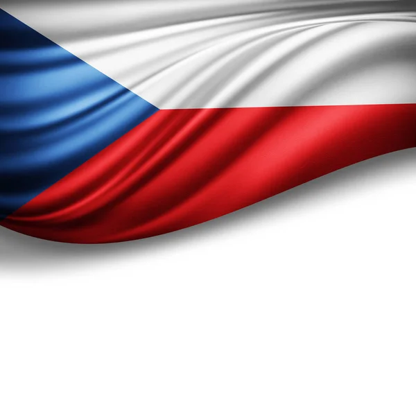 捷克国旗与复制空间为您的文本 — 图库照片