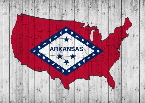 Arkansas Flagga Med Kopia Utrymme För Din Text Eller Bilder — Stockfoto