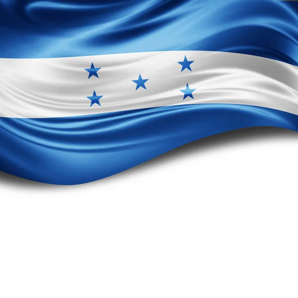Másol Szöveg Fehér Háttér Ábrán Helyet Honduras Zászlaja — Stock Fotó