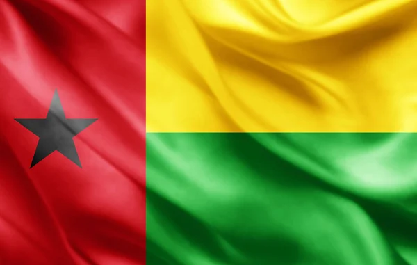 Vlag Van Guinee Bissau Met Kopie Ruimte Voor Tekst Illustratie — Stockfoto