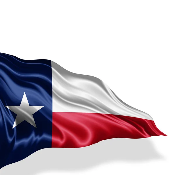 Bandera Texas Con Espacio Copia Para Texto Sobre Fondo Blanco — Foto de Stock