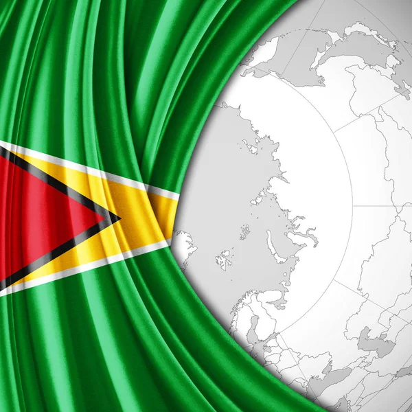 Guyanas Flagga Med Kopia Utrymme För Din Text Illustration — Stockfoto