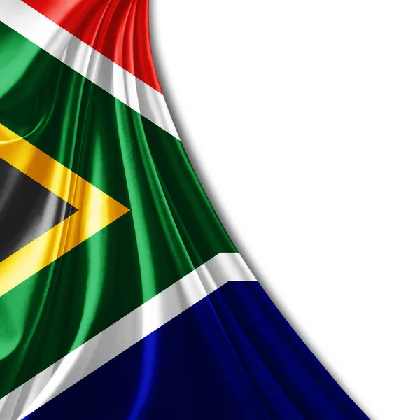 テキスト イラストのコピー スペースと南アフリカ共和国の旗 — ストック写真