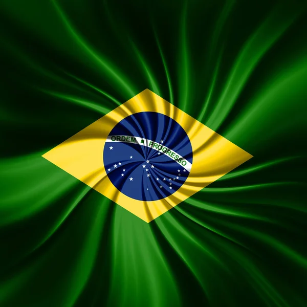 Bandera Brasil Fondo Abstracto Ilustración — Foto de Stock