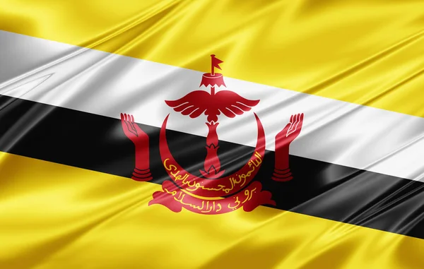 Bandeira Brunei Com Espaço Cópia Para Seu Texto Ilustração — Fotografia de Stock