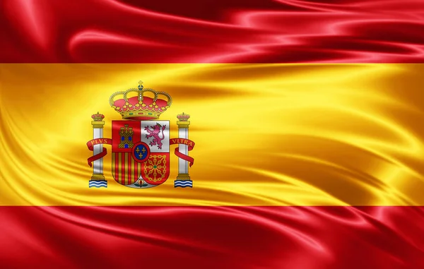 Bandera España Con Espacio Copia Para Texto Ilustración — Foto de Stock