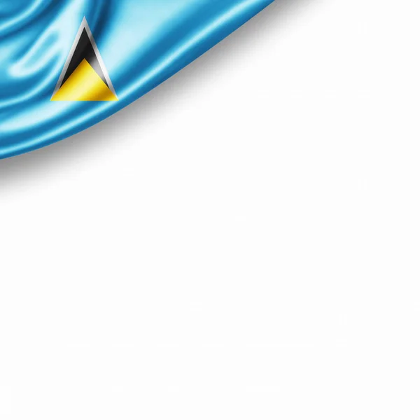 圣卢西亚的国旗与复制空间为您的文本 — 图库照片