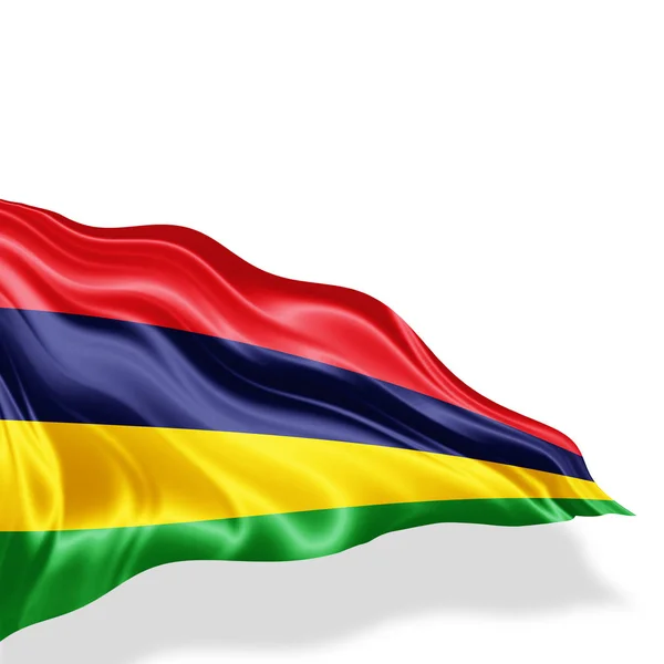 Vlag Van Mauritius Met Kopie Ruimte Voor Tekst Illustratie — Stockfoto