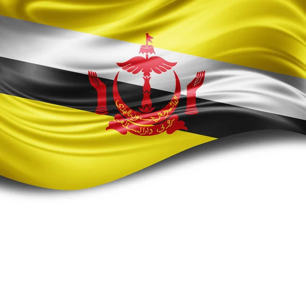 Bandeira Brunei Com Espaço Cópia Para Seu Texto Sobre Fundo — Fotografia de Stock