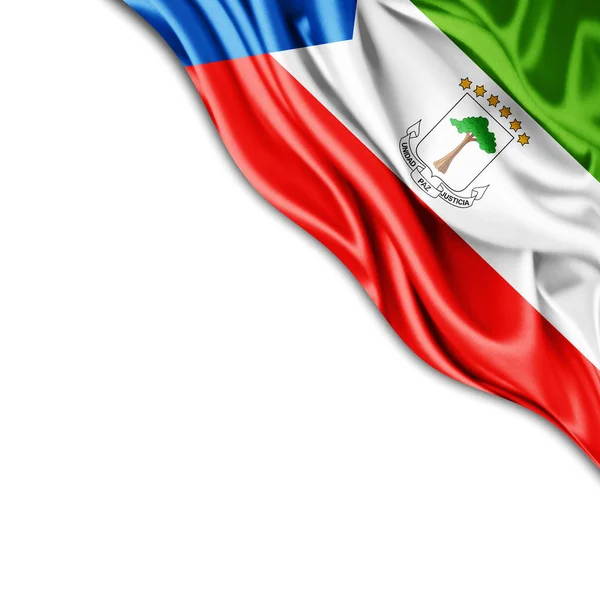 Flag Equatorial Guinea Copy Space Your Text White Background Illustration — Stock Photo, Image