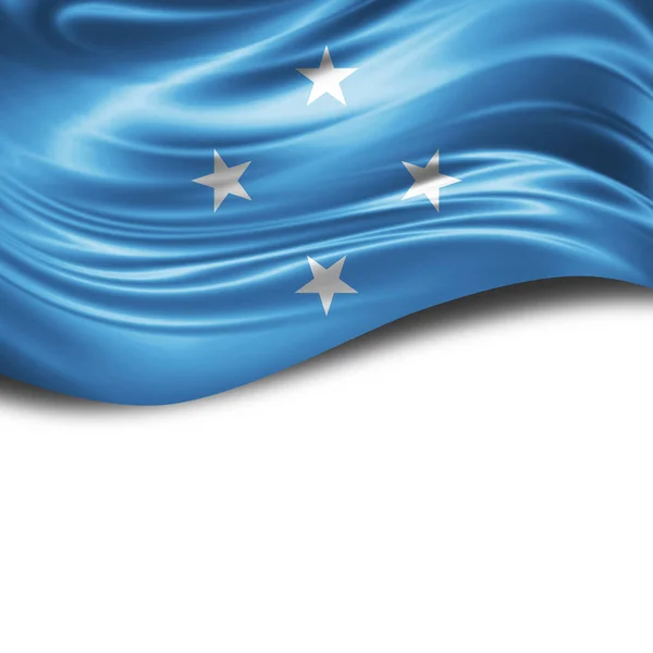 Vlag Van Micronesia Met Kopie Ruimte Voor Tekst Illustratie — Stockfoto