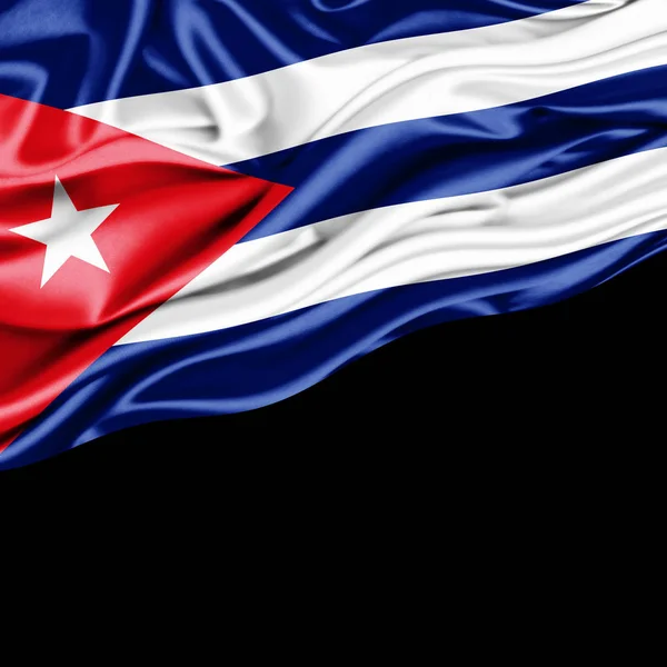 Flagga För Kuba Med Kopia Utrymme För Din Text Illustration — Stockfoto