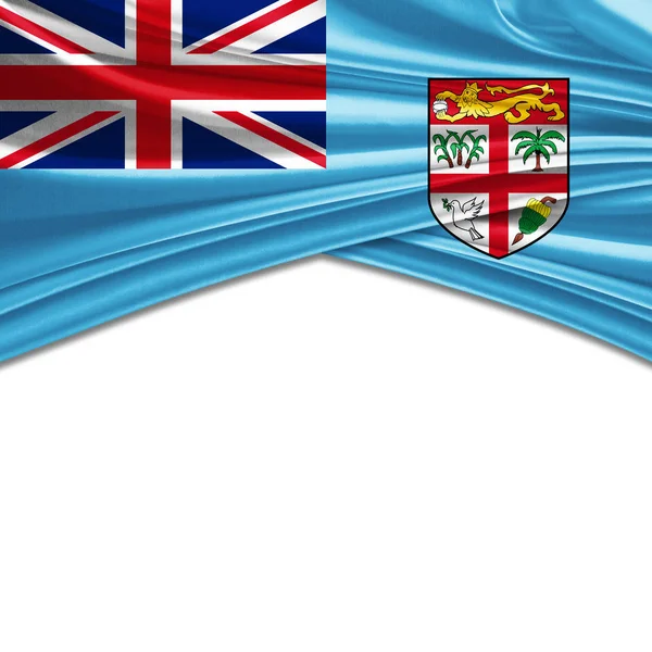 Másol Szöveg Illusztráció Helyet Fidzsi Szigetek Zászlaja — Stock Fotó