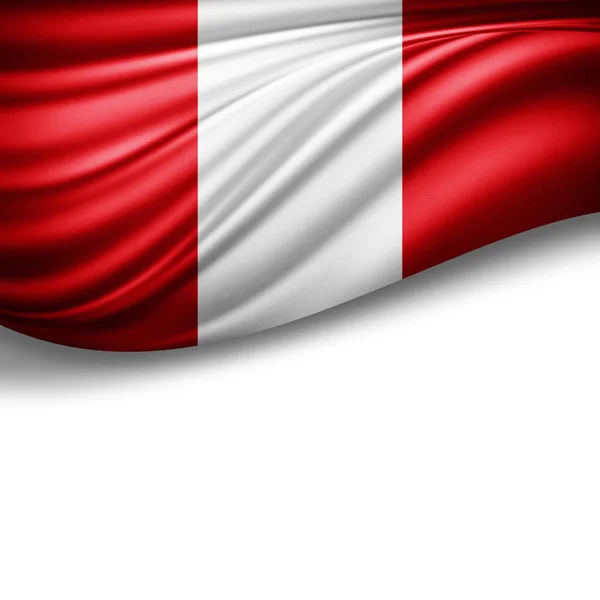 Vlajka Peru Kopií Prostor Pro Text Bílém Pozadí Ilustrace — Stock fotografie