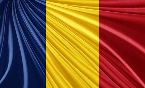 Bandera Rumania Con Espacio Copia Para Texto Ilustración — Foto de Stock