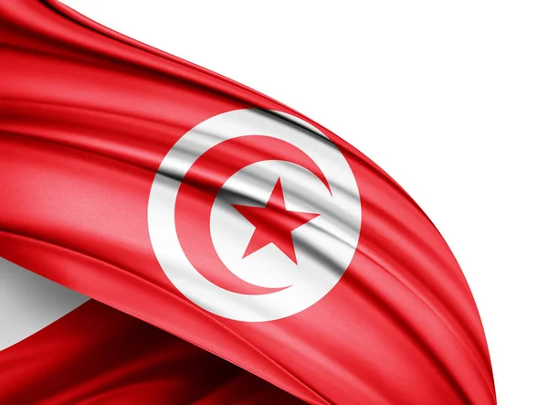 Bandera Túnez Con Espacio Copia Para Texto Ilustración —  Fotos de Stock