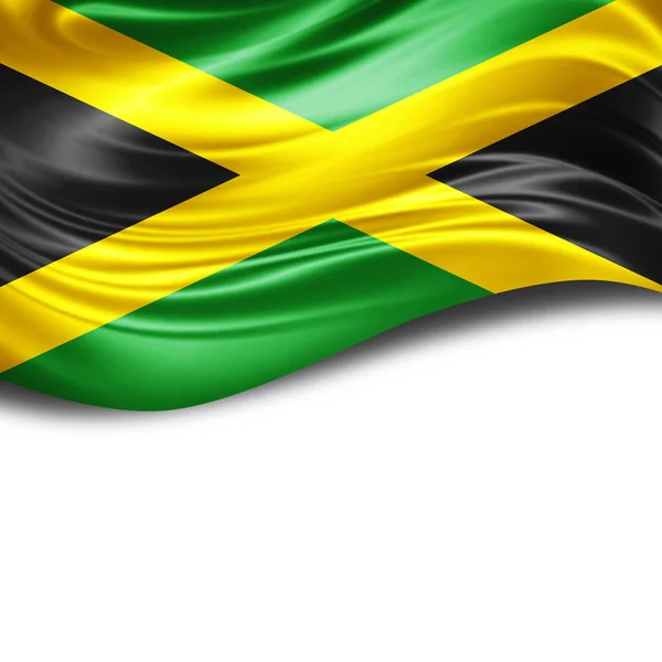 Drapeau Jamaïque Avec Espace Copie Pour Votre Texte Sur Fond — Photo