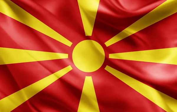 Прапор Македонії Копією Простір Вашої Ілюстрації Тексту — стокове фото