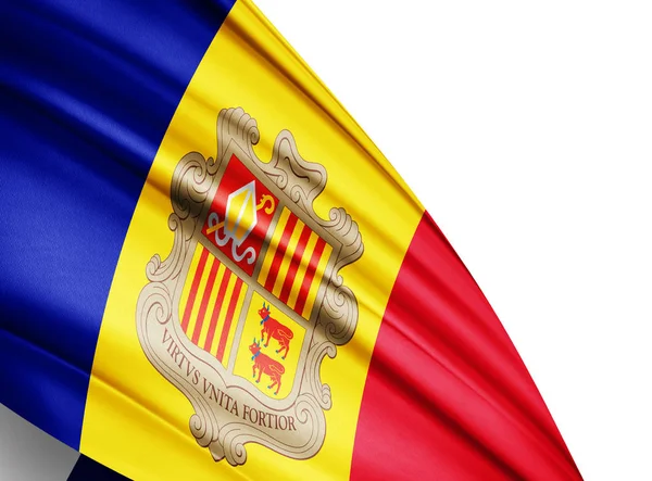 Flagge Von Andorra Mit Kopierplatz Für Ihren Text Illustration — Stockfoto