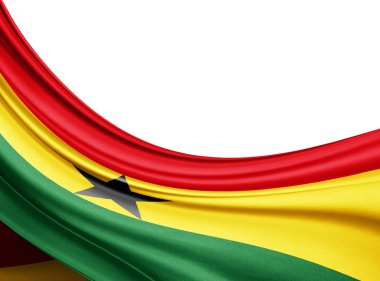 Gana bayrağı ile kopya alanı metin - 3d çizim için    