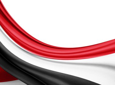 Yemen bayrağı ile kopya alanı metin - 3d çizim için    