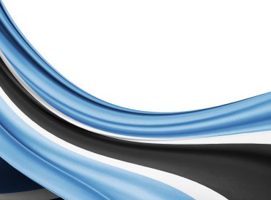 Botsvana bayrağı ile kopya alanı metin - 3d çizim için    